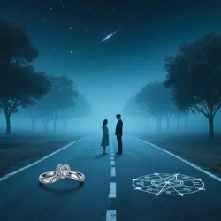 Illustration comparing true destined love and actual marriage partner