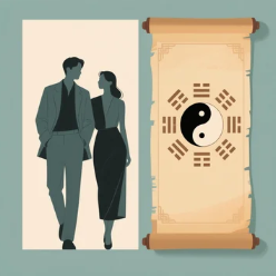 Conceptual visual comparing true destined love and Bazi astrology